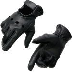 Milwaukee Leather SH721 Women’s Black Perforated Leather Full Finger Motorcycle Hand Gloves W/ Breathable ‘Open Knuckle’