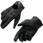 Milwaukee Leather SH729 Men’s Black Perforated Leather Full Finger Motorcycle Hand Gloves W/ Breathable ‘Open Knuckle’