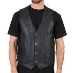 Hot Leathers VSM1022 Men’s Black ‘Conceal and Carry’ Leather Vest