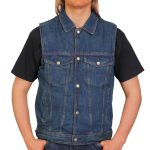 Hot Leathers VSM6001 Men’s Blue Denim Vest