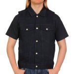 Hot Leathers VSM6002 Men’s Black Denim Vest