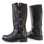 Milwaukee Leather MBL9346 Women’s Tall Black Leather Harness Motorcycle Rider Boots w/ Adjustable Straps - Image 9