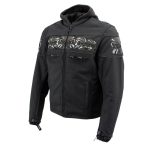 Milwaukee Leather Men’s Vengeance Black Armored Textile Motorcycle Jacket with Skull Embroidery – MPM17019 - Image 12