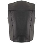 USA Leather 1201 Men’s Black ‘Club Style’ Classic Original Leather Vest - Image 4