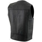 USA Leather 1201 Men’s Black ‘Club Style’ Classic Original Leather Vest - Image 8