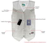 USA Leather 1201 Men’s Black ‘Club Style’ Classic Original Leather Vest - Image 2