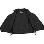 USA Leather 1202 Men’s Classic ‘Side Laced’ Black Leather 4 Button Western Style Motorcycle Vest - Image 5