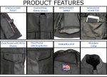 USA Leather 1205 Men’s Black ‘Combat Style’ Motorcycle Biker Leather Vest - Image 2