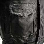 USA Leather 1515 Men’s Black ‘Classic Aviator’ Bomber Leather Jacket - Image 7