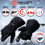 Milwaukee Leather MG17501SET Men’s Heated Black Leather/Textile Winter Gloves /Harness Wire and i-Touch - Image 2