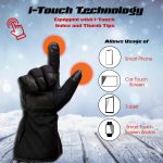 Milwaukee Leather MG17501SET Men’s Heated Black Leather/Textile Winter Gloves /Harness Wire and i-Touch - Image 4