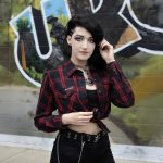 Hot Leathers FLL3009 Ladies Black and Red Flannel Long Sleeve Shirt - Image 2