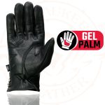 Milwaukee Leather MG7765 Women’s Black Leather Gel Palm Open Wrist Motorcycle Hand Gloves W/ Stylish ‘Wrist Detailing’ - Image 2