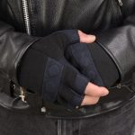 Milwaukee Leather SH44610 Men’s Black Gel Padded Fingerless Motorcycle Mechanics Hand Gloves w/ Amara Cloth’ - Image 2