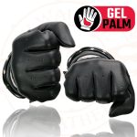 Milwaukee Leather MG7765 Women’s Black Leather Gel Palm Open Wrist Motorcycle Hand Gloves W/ Stylish ‘Wrist Detailing’ - Image 4