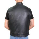 Hot Leathers VSM1052 Men’s Black Patriotic Conceal and Carry Leather Vest - Image 5