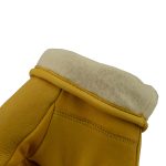 M Boss Motorcycle Apparel BOS37545 Men’s Yellow Full Grain Deerskin Leather Motorcycle Gloves - Image 2