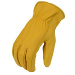 M-Boss Motorcycle Apparel BOS37550 Men’s Yellow Full Grain Deerskin Gloves - Image 5