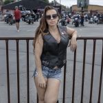 Event Leather ELL4900 Women’s Classic Black Genuine Leather Side Laced Motorcycle Riders Vest w/ 9 Patches - Image 6