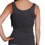 Hot Leathers GLC2378 Skull Bandana Tank Top Shirt with Rhinestones in Heather Charcoal Color - Image 2