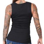 Hot Leathers GLF2028 ‘Skull Bouquet’ Ladies Boy Beater Black Tank Top Shirt - Image 2