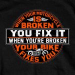 Hot Leathers GMS1552 Men’s Black Your Bike Fixes You Printed T-Shirt - Image 2