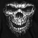 Hot Leathers GMT3202 Men’s Black and White Shredder Skull Tank Top Shirt - Image 2