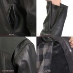Hot Leathers JKM1028 Men’s Black Leather MC Jacket with Zip Out Lining - Image 8