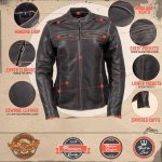 Milwaukee Leather LKL27006 Women’s Premium Distress Brown Leather Motorcycle Biker Jacket w/ CE Armor Protection - Image 2