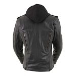 Milwaukee Leather LKL2739 Women’s Black Premium Leather Vented Motorcycle Biker Jacket w/ Hoodie - Image 6