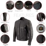 Milwaukee Leather LKM7006 Men’s Classic Retro Distressed Brown Leather Jacket with CE Armor Protection - Image 2