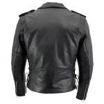 Milwaukee Leather LKM1701 Men’s Classic Side Laced Black Motorcycle Premium Leather Jacket with CE Armor Protection - Image 4