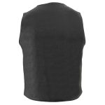Milwaukee Leather LKM3700 Men’s Classic Black Leather Motorcycle Rider Vest w/ Buffalo Nickel Snaps Closure - Image 2