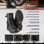 Milwaukee Leather MBL9313 Women’s Black Leather Harness Zip-Up Motorcycle Rider Boots w/ Back Laces - Image 2