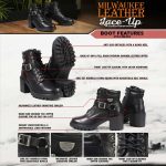 Milwaukee Leather MBL9316 Women’s Black Leather Lace-Up Motorcycle Biker Riding Boot with Harness Ring - Image 2