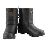 Milwaukee Leather MBL9317 Women’s Black Leather Harness Zip-Up Motorcycle Rider Boots w/ Purple Back Laces - Image 4