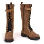 Milwaukee Leather Women’s Brown Leather 14″ Tall Motorcycle Lace-Up High-Rise Boots MBL9358 - Image 2