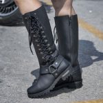 Milwaukee Leather MBL9365 Women’s Classic Black Leather 14-Inch Harness Square Toe Tall Motorcycle Boots - Image 2