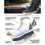 Milwaukee Leather MBM9004WP Men’s Waterproof Black Leather Motorcycle Reinforced Street Riding Shoes w/Ankle Support - Image 2