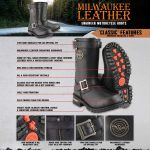 Milwaukee Leather Men’s Black 11-Inch Classic Engineer Motorcycle Leather Boots MBM9020 - Image 2
