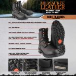 Milwaukee Leather Men’s Black Wide Width 7-inch Lace to Toe Full-Waterproof Leather Boots MBM9036WP - Image 2