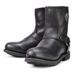 Milwaukee Leather MBM9042 Men’s Black Ruf Leather Short Harness Motorcycle Boots w/ Inside Zipper - Image 2