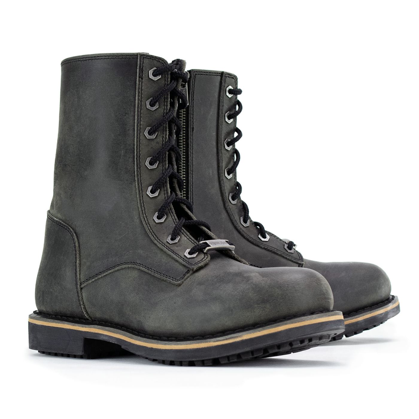 Milwaukee Leather MBM9065 Men’s Antique Black Lace-Up High-Rise Boots