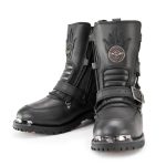 Milwaukee Leather MBM9076 Men’s Black Tactical Logger Leather Boots with Buckle Enhancement - Image 3
