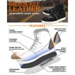 Milwaukee Leather MBM9101 Men’s Black Leather and Suede Reinforced Street Riding Shoes with Ankle Support - Image 2