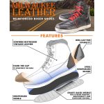 Milwaukee Leather MBM9103 Men’s Vintage Leather Brown w/ Red Laces High-Top Reinforced Street Riding Casual Shoes - Image 2