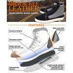 Milwaukee Leather MBM9112 Men’s Black Suede with Grey Canvas Reinforced Casual Street Riding Shoes w/ Ankle Support - Image 2