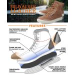 Milwaukee Leather MBM9154 Men’s Cognac Leather High-Top Reinforced Street Riding Waterproof Shoes w/ Ankle Support - Image 2