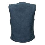 Milwaukee Leather MDL4000 Women’s Blue Plain Side 4 Snap Front Denim Vest - Image 2