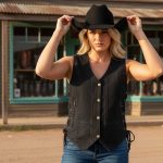 Milwaukee Leather MDL4020 Women’s Classic Black ‘6 Pocket’ Side Lace Denim Vest - Image 4